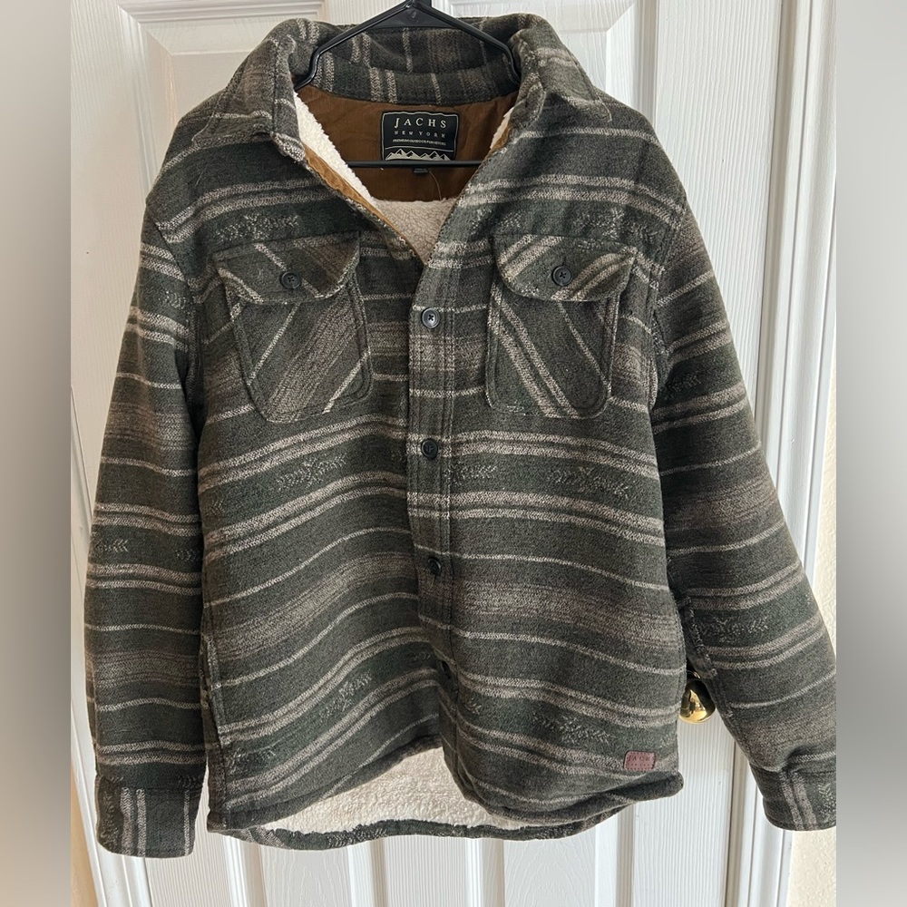 Wool blend button up jacket - Picture 6 of 7